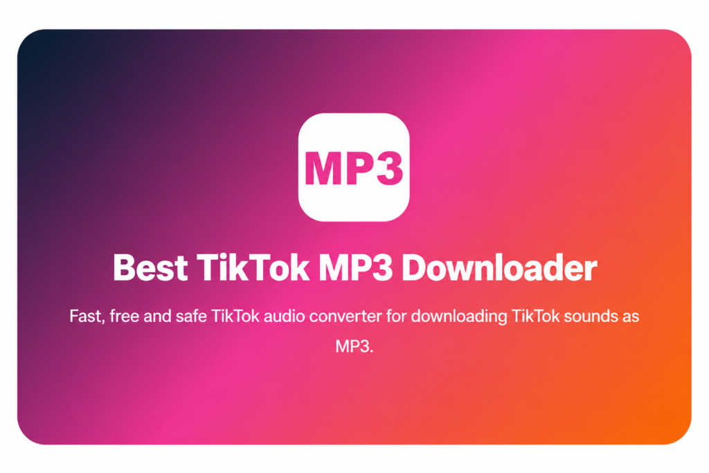 Best TikTok MP3 Downloader Online